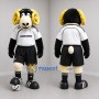 Custom Black and White Ram Mascot Costume Adult Full Body Suit for Soccer Games