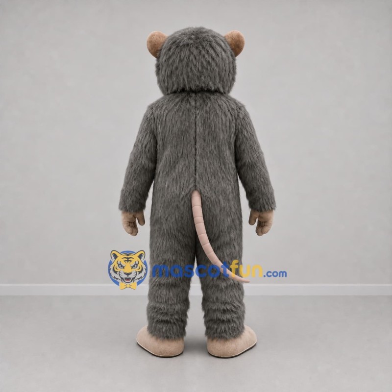 Custom Gray Rat Mascot Costume Adult Full Body Suit for School Events Custom Gray Rat Mascot Costume Adult Full Body Suit for School Events