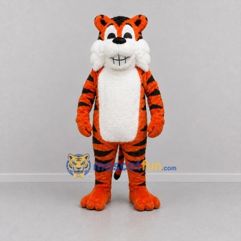 Custom Orange and Black Tiger Mascot Costume Adult Full Body Suit for Sports Events