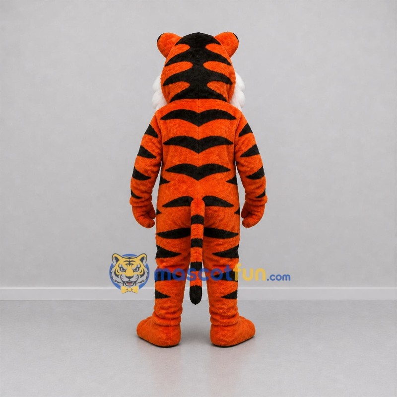 Custom Orange and Black Tiger Mascot Costume Adult Full Body Suit for Sports Events