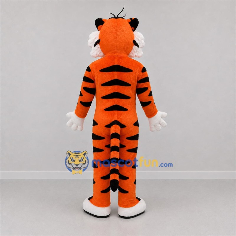 Custom Orange and White Tiger Mascot Costume Adult Full Body Suit for School Events