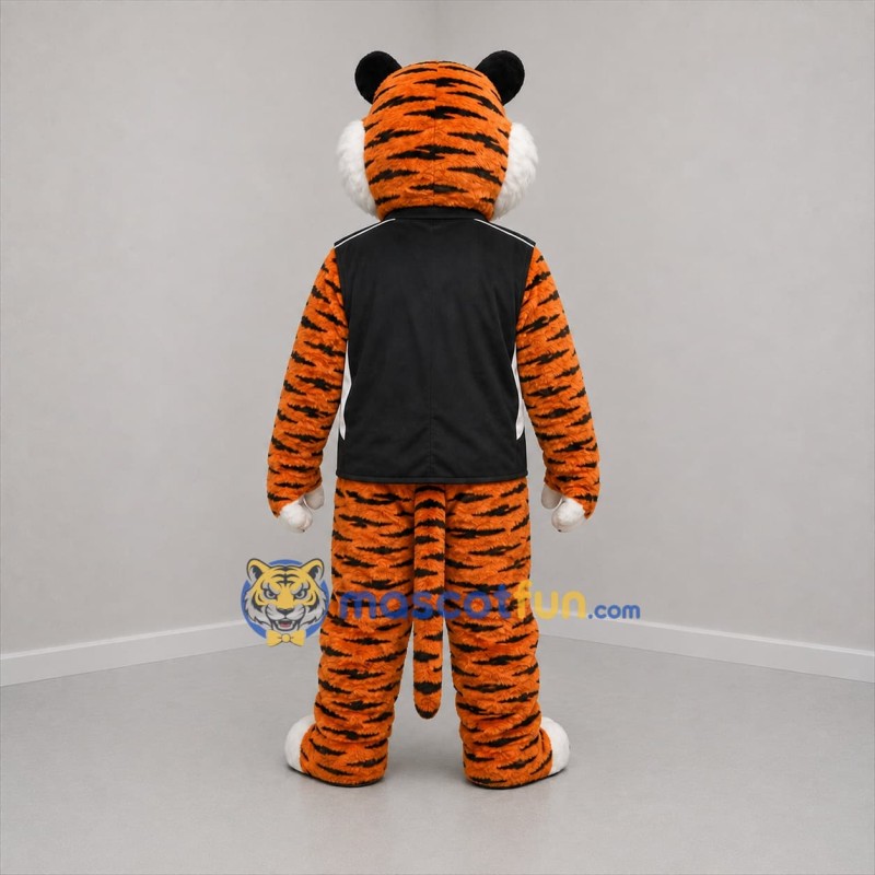 Custom Orange and Black Tiger Mascot Costume Adult Full Body Suit for Community Events