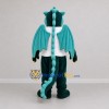Custom Teal and White Dragon Mascot Costume Adult Full Body Suit for Sports Events