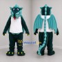 Custom Teal and White Dragon Mascot Costume Adult Full Body Suit for Sports Events