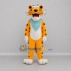 Custom Yellow and White Spotted Cat Mascot Costume Adult Full Body Suit for School Events