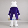 Custom White and Purple Bunny Mascot Costume Adult Full Body Suit for Easter Events