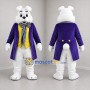 Custom White and Purple Bunny Mascot Costume Adult Full Body Suit for Easter Events