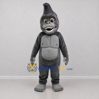 Custom Gray Gorilla Mascot Costume Adult Full Body Suit for Zoo Events