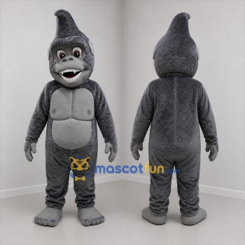 Custom Gray Gorilla Mascot Costume Adult Full Body Suit for Zoo Events