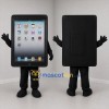 Custom Black Tablet Mascot Costume Adult Full Body Suit for Technology Events