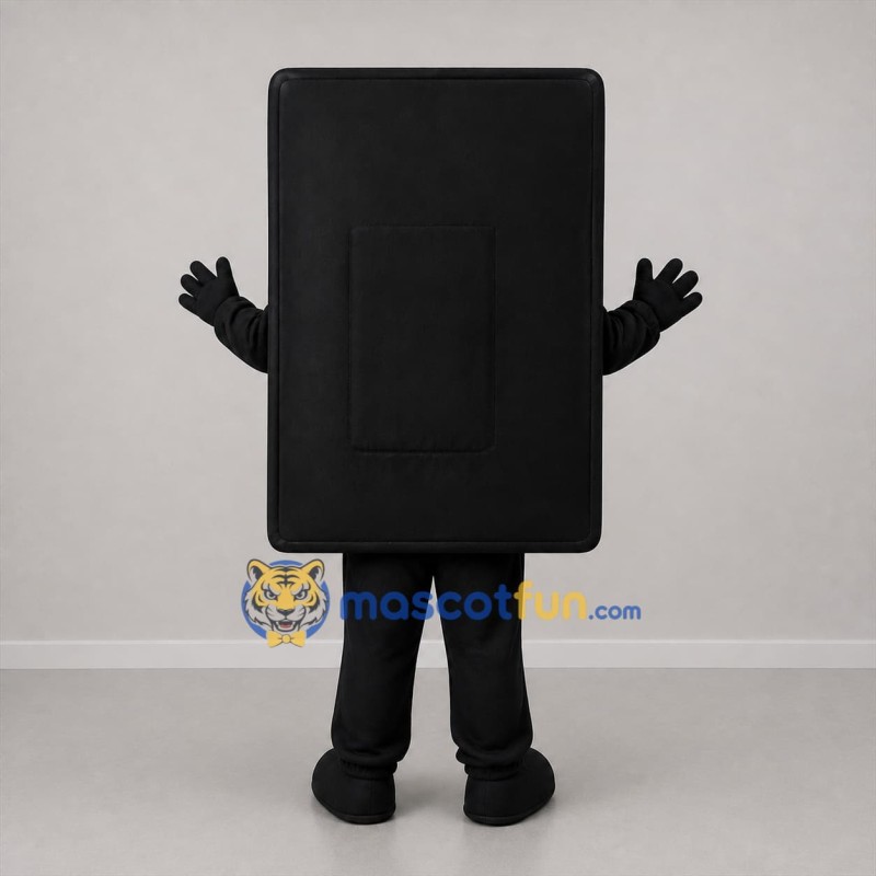 Custom Black Tablet Mascot Costume Adult Full Body Suit for Technology Events