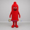 Custom Red Condom Mascot Costume Adult Full Body Suit for Health Awareness Events