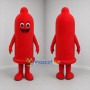 Custom Red Condom Mascot Costume Adult Full Body Suit for Health Awareness Events