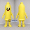 Custom Yellow Condom Mascot Costume Adult Full Body Suit for Health Awareness Events