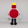 Custom Red and Yellow Stop Sign Mascot Costume Adult Full Body Suit for Road Safety Events