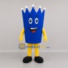 Custom Blue and Yellow Crown Mascot Costume Adult Full Body Suit for Community Events