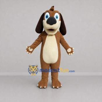 Custom Brown and Cream Dog Mascot Costume Adult Full Body Suit for Pet Events
