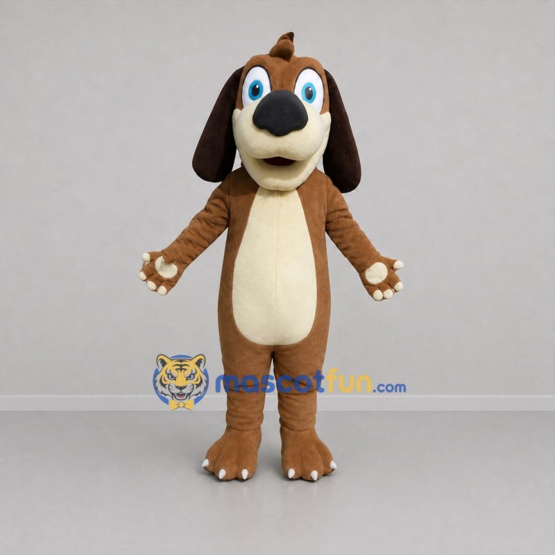 Custom Brown and Cream Dog Mascot Costume Adult Full Body Suit for Pet Events