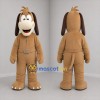 Custom Brown and Cream Dog Mascot Costume Adult Full Body Suit for School Events