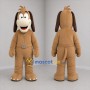 Custom Brown and Cream Dog Mascot Costume Adult Full Body Suit for School Events