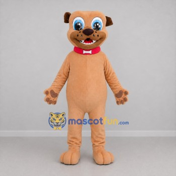 Custom Tan and Red Dog Mascot Costume Adult Full Body Suit for Pet Events