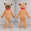 Custom Tan and Red Dog Mascot Costume Adult Full Body Suit for Pet Events