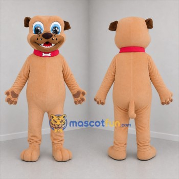Custom Tan and Red Dog Mascot Costume Adult Full Body Suit for Pet Events