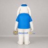 Custom White and Blue Dog Mascot Costume Adult Full Body Suit for School Events