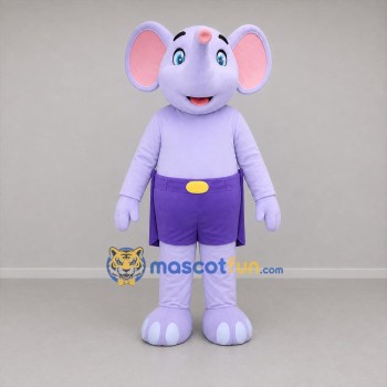 Custom Lavender and Purple Elephant Mascot Costume Adult Full Body Suit for Zoo Events