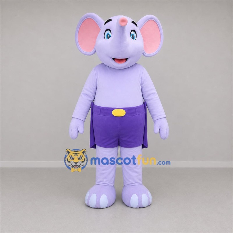 Custom Lavender and Purple Elephant Mascot Costume Adult Full Body Suit for Zoo Events