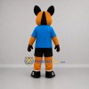 Custom Tan and Blue German Shepherd Dog Mascot Costume Adult Full Body Suit for School Events