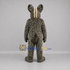 Custom Gray and Black Spotted Canine Mascot Costume Adult Full Body Suit for Wildlife Events