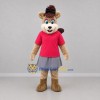 Custom Tan and Pink Squirrel Mascot Costume Adult Full Body Suit for School Events