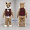 Custom Tan and Red Cat Mascot Costume Adult Full Body Suit for Holiday Events