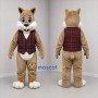Custom Tan and Red Cat Mascot Costume Adult Full Body Suit for Holiday Events
