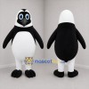 Custom Black and White Penguin Mascot Costume Adult Full Body Suit for Winter Events