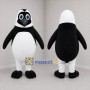 Custom Black and White Penguin Mascot Costume Adult Full Body Suit for Winter Events
