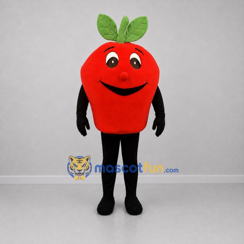 Custom Red and Green Fruit Mascot Costume Adult Full Body Suit for Farmers Markets