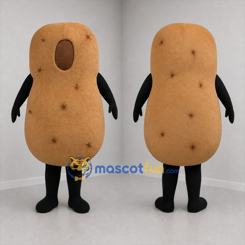 Custom Brown Potato Mascot Costume Adult Full Body Suit for Farmers Markets