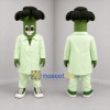 Custom Green Broccoli Scientist Mascot Costume Adult Full Body Suit for Science Events