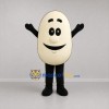 Custom Cream and Black Egg Mascot Costume Adult Full Body Suit for Food Festivals