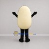 Custom Cream and Black Egg Mascot Costume Adult Full Body Suit for Food Festivals