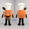Custom Orange and White Fruit Chef Mascot Costume Adult Full Body Suit for Food Festivals