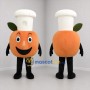Custom Orange and White Fruit Chef Mascot Costume Adult Full Body Suit for Food Festivals