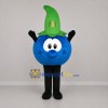 Custom Blue and Green Blueberry Mascot Costume Adult Full Body Suit for Farmers Markets