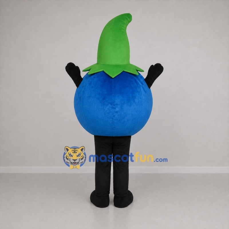 Custom Blue and Green Blueberry Mascot Costume Adult Full Body Suit for Farmers Markets