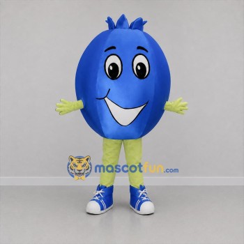 Custom Blue Blueberry Mascot Costume Adult Full Body Suit for Fruit Promotions