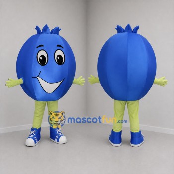 Custom Blue Blueberry Mascot Costume Adult Full Body Suit for Fruit Promotions
