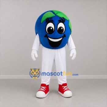 Custom Blue and Green Earth Mascot Costume Adult Full Body Suit for Environmental Events