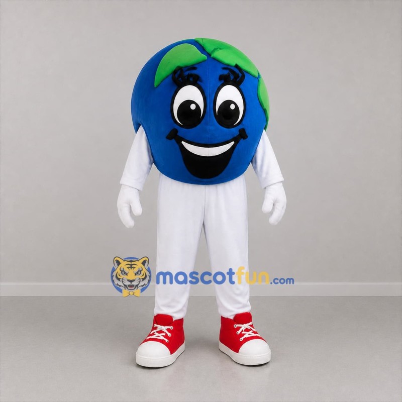 Custom Blue and Green Earth Mascot Costume Adult Full Body Suit for Environmental Events